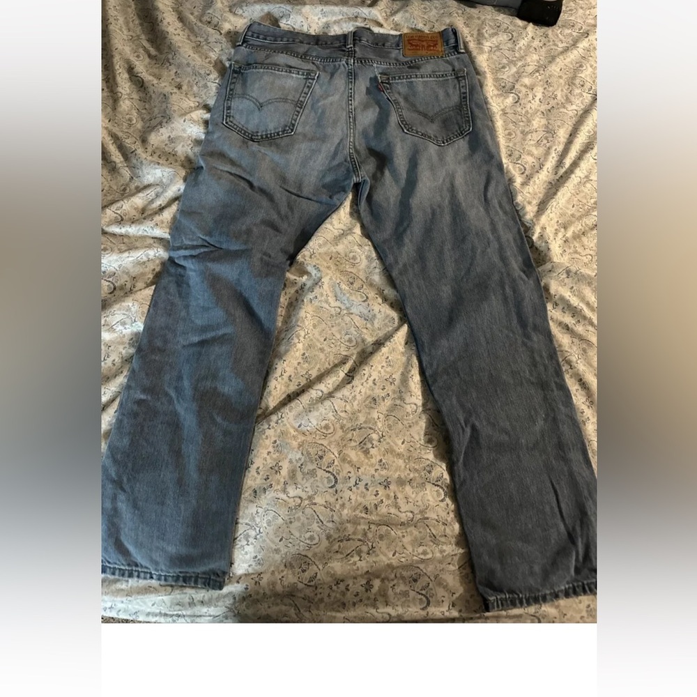 Levi’s 505 jeans men 34x30 blue regular fit straight leg stretch